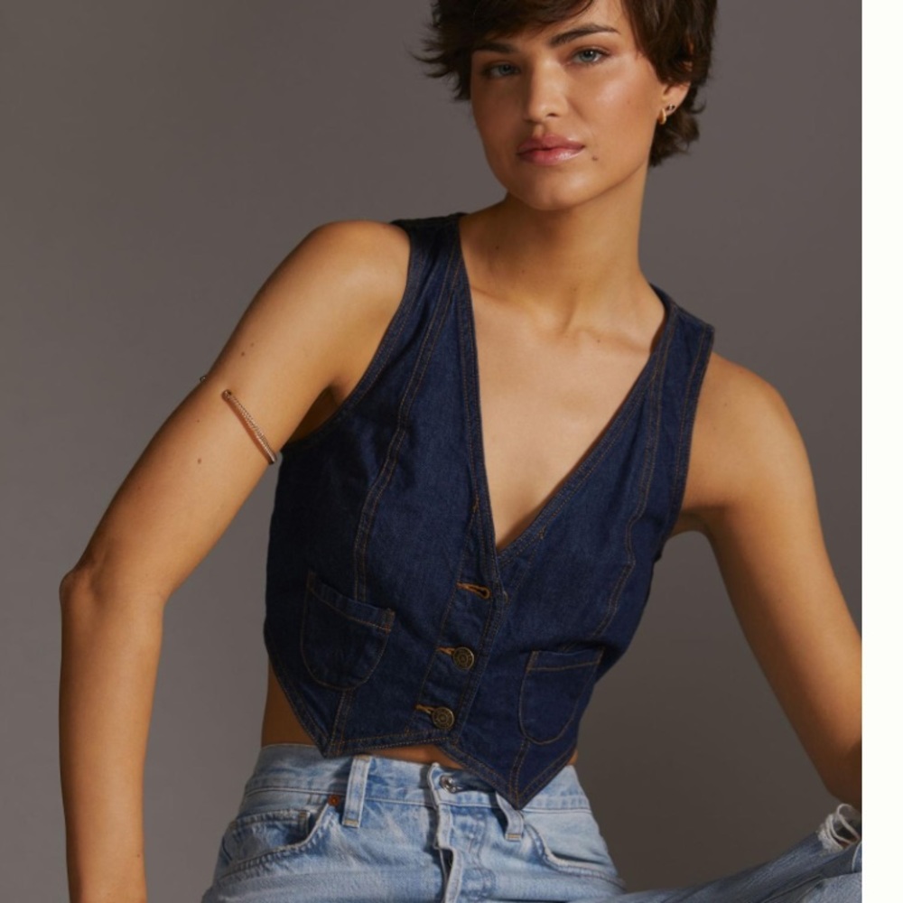 Anthropologie Pilcro Denim Vest